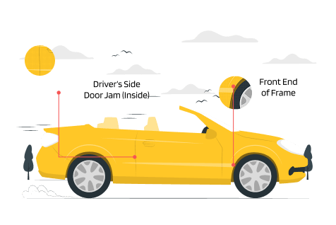 Locate VIN - Side view