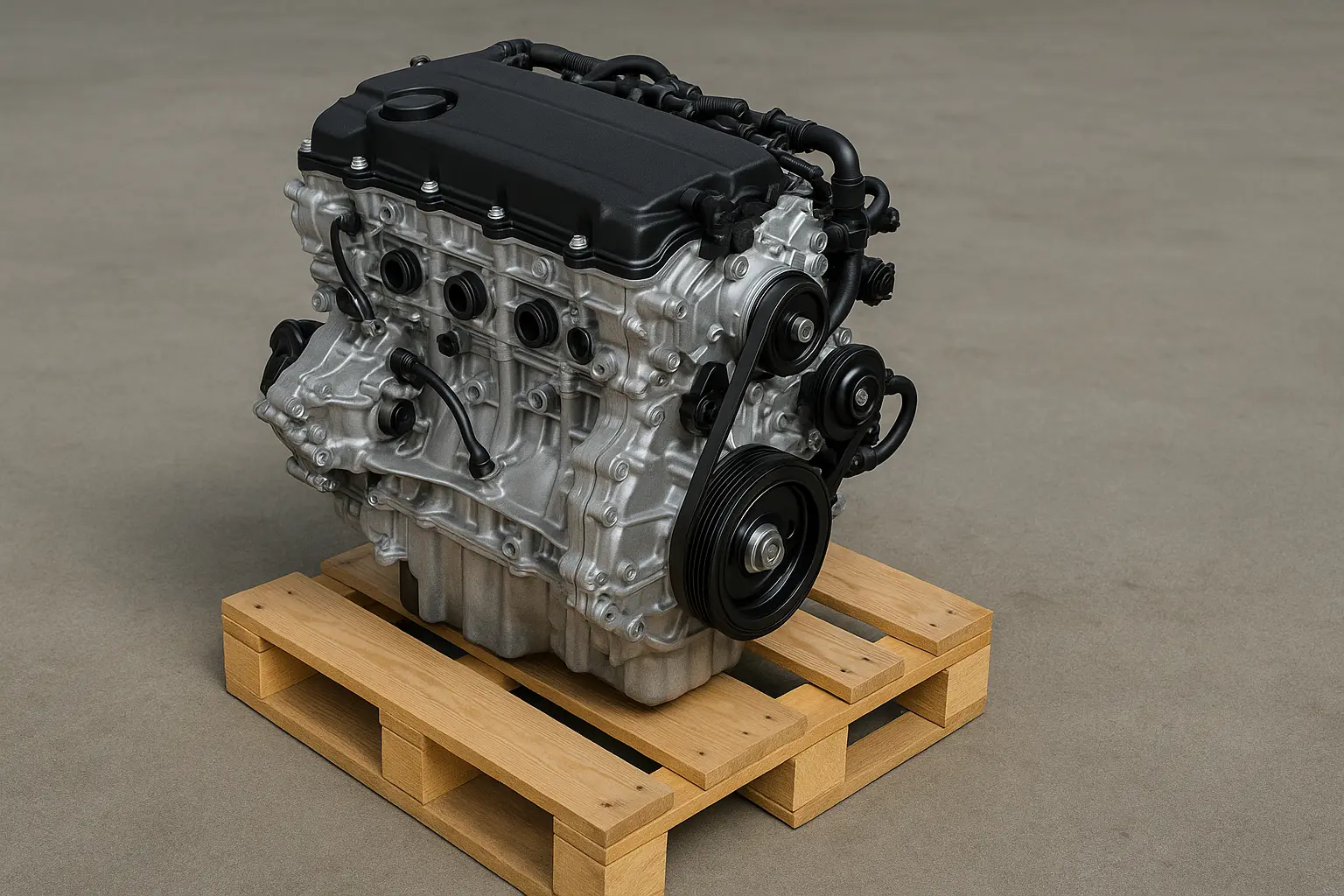 Quality-tested used transmissions shipped safely on pallet